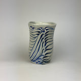 Cup - Bony Pattern Blue and White - C10CBE-38-1