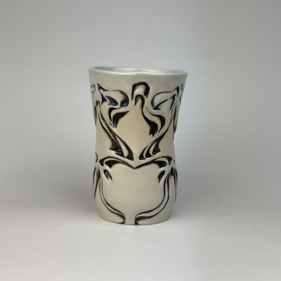 Cup - Nouveau Pattern Black and White - C20CBKE-38-6