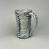 Mug - Bony Pattern Ivory with Cobalt Blue Wash M10CBE-38-11