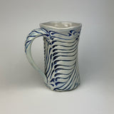 Mug - Bony Pattern Ivory with Cobalt Blue Wash M10CBE-38-11