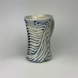 Mug - Bony Pattern Ivory with Cobalt Blue Wash M10CBE-38-11