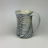 Mug - Bony Pattern Ivory with Cobalt Blue Wash M10CBE-38-12