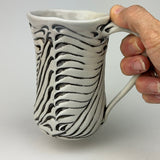 Mug - Bony Pattern Ivory with Black Wash M10CBKE-38-10