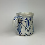 Mug - Nouveau Pattern with Cobalt Blue Wash ML20CBE-38-1