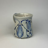 Mug - Nouveau Pattern with Cobalt Blue Wash ML20CBE-38-1