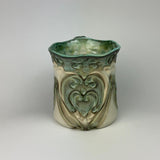 Mug - Heart Nouveau Pattern with Copper Green ML25CSP-35-11