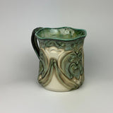 Mug - Heart Nouveau Pattern with Copper Green ML25CSP-35-11