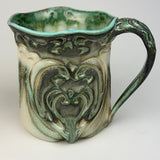 Mug - Heart Nouveau Pattern with Copper Green ML25CSP-35-11