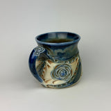 Mug - Floral Pattern with Cobalt Glaze ML40FBR-38-3