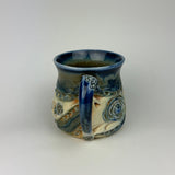 Mug - Floral Pattern with Cobalt Glaze ML40FBR-38-3