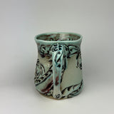 Mug - Floral Pattern Copper Blue Red Blush ML40ZB38-6