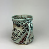 Mug - Floral Pattern Copper Blue Red Blush ML40ZB38-6