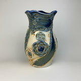 Vase - Floral Pattern Floating Blue V40FBR-38