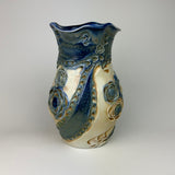 Vase - Floral Pattern Floating Blue V40FBR-38