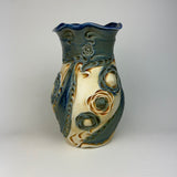 Vase - Floral Pattern Floating Blue V40FBR-38