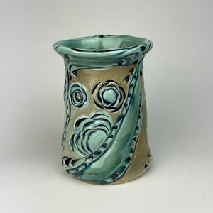 Vase - Small - Floral Pattern Copper Blue VS40ZBE TT68