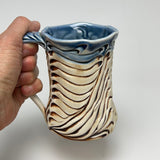 Mug - Bony Pattern Blue with Mahogany Wash M10BO-32-2