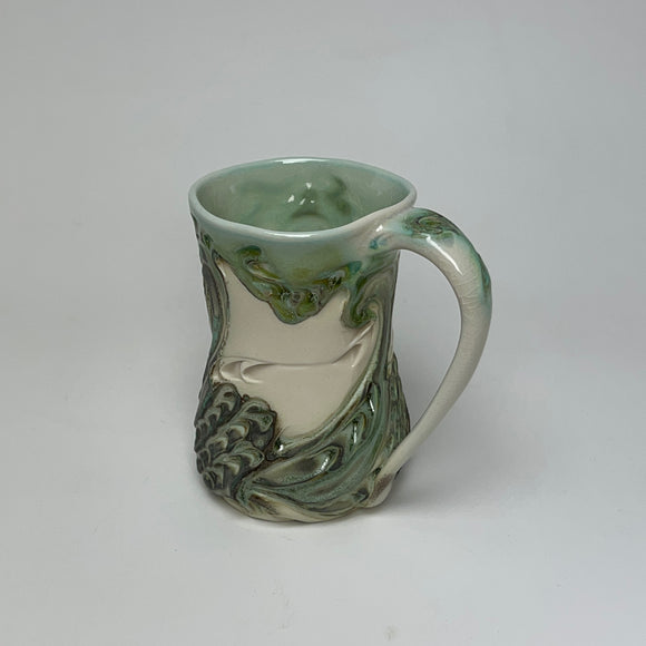 Mug - Swan Pattern Copper Green M60CSP-32-1