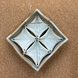 Quilt - 4-Square Porcelain Quilt Sampler - copper green fan pattern (4QS21SP-01)